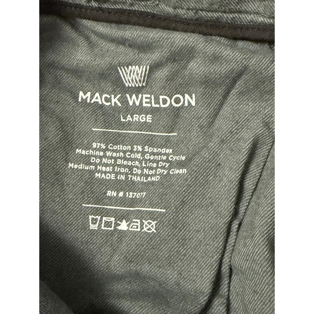 Mack Weldon Performance Stretch Joggers Large Green Cotton‎ Spandex Casual Work